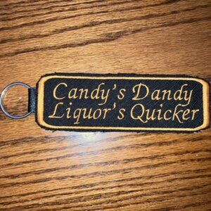Candy's Dandy Liquor's Quicker embroidered key chain